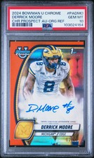 2024 Bowman U Chrome Prospect Autographs #PADMO Derrick Moore Orange Ref PSA 10