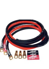 Sky High Oversized 4 Gauge AWG Big 3 Upgrade RED/BLACK Electrical Wiring Kit