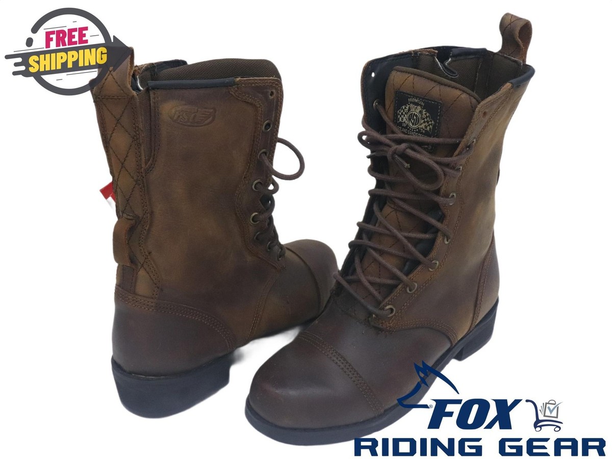 Roland Sands Design Cajon Womens Motorcycle Riding Boots Brown