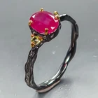 Jewellery Ruby Ring 925 Sterling Silver Size 8.5 /R464552