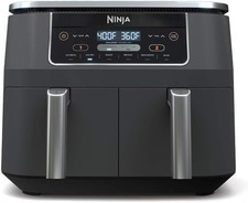 Ninja DZ201 Foodi 8 Quart 6-in-1 DualZone 2-Basket Air Fryer with 2 Independent