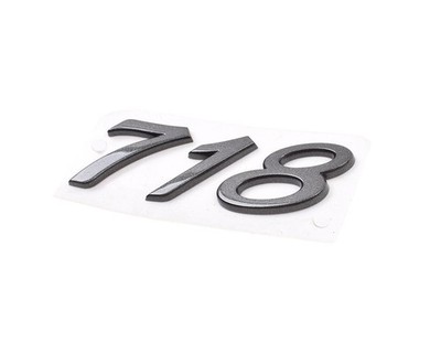 PORSCHE Cayman 982 - Original 718 Schriftzug Emblem achatgrau glanz 982853675G