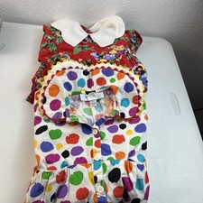 Lot of 2 Vintage 90s Baby Cary Toddler Outfits, Dress and Romper Girls 3T