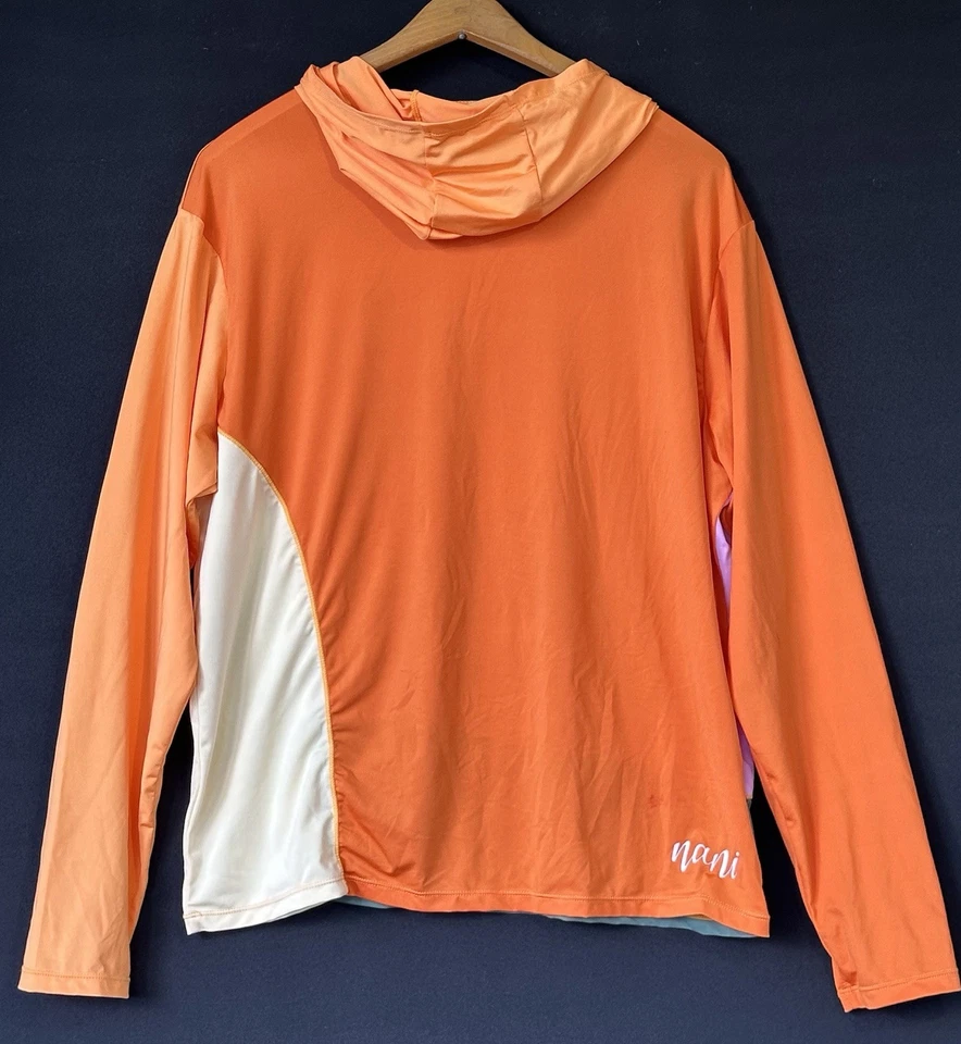 NANI Sunshade Hoodie Top Colorful Beach Women's Size Large - Image 2 of 3