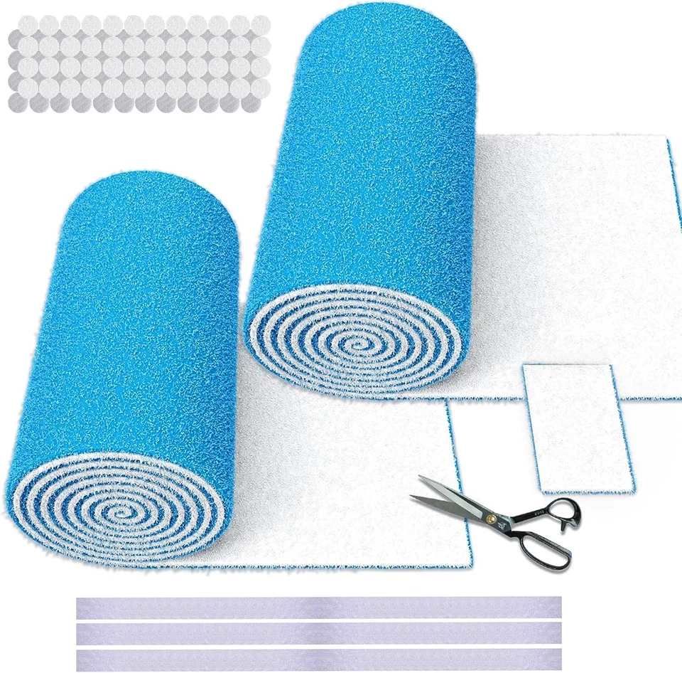 Effortless Air Filtration: 120"x12" MERV 8 Filters with Adhesive Hooks - Image 3 of 4