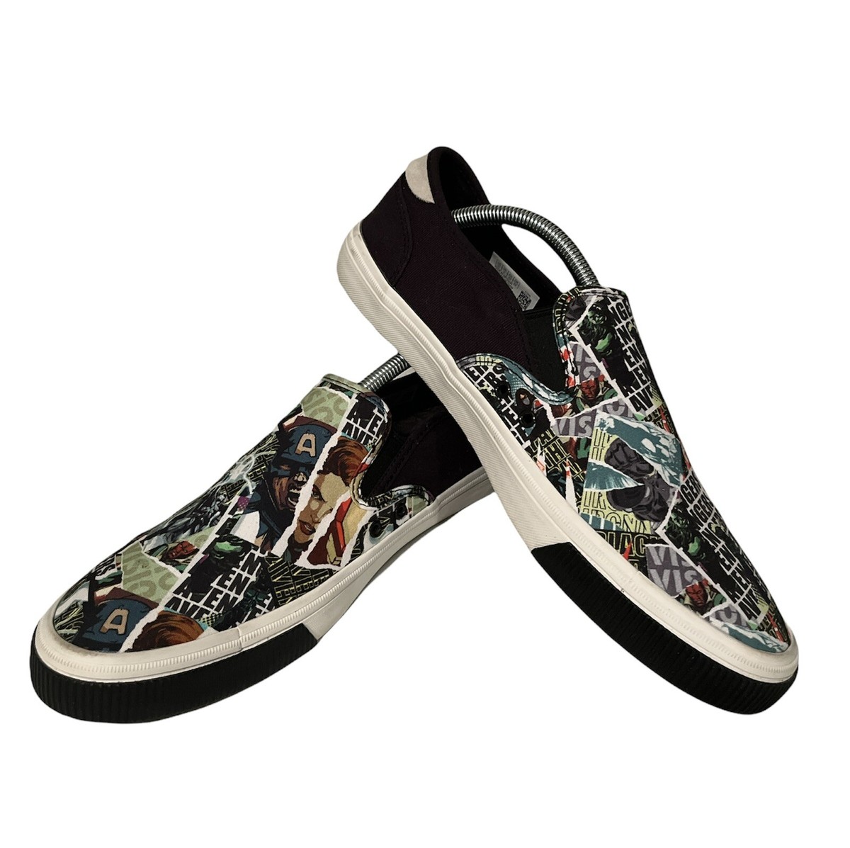 TOMS X Marvel Avengers Baja Mens Slip On Shoes Limited Edition Black 10