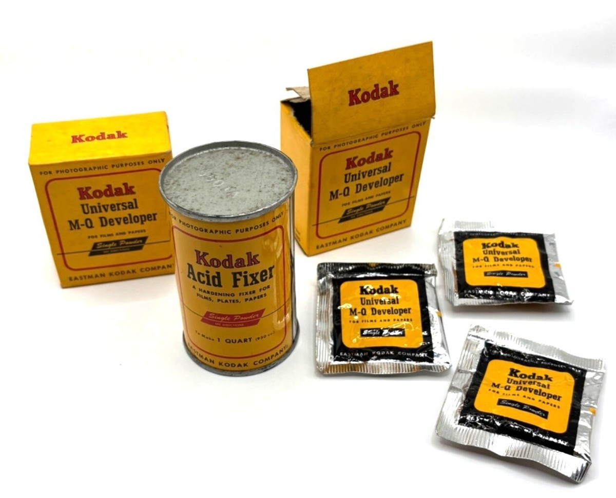 Vintage Photography LOT: Kodak Acid Fixer Universal M-Q