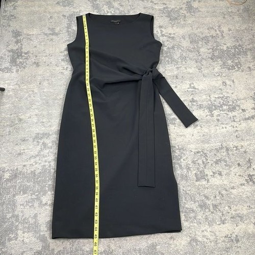 Donna Karen Black Sheath Dress with Side Waist Tie Knot Business Career Sz 8 - Picture 8 of 12