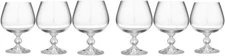 Victoria Bella Crystalex Bohemia 8.25 oz Claudia Brandy Glasses,   Set of 6