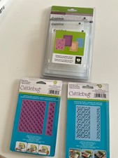 NEW lot of 3 CUTTLEBUG embossing folders cardmaking craft scrapbook