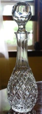 COMERAGH Vtg HAND CUT WATERFORD CRYSTAL Decanter W Stopper PANELS/DIAMONDS 12.75