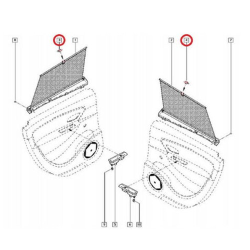 Sonnenblende Gardinenklemme hinten passend für Renault Scénic 3 - 964000020R - Bild 7 von 7