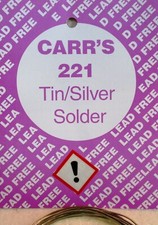 Carr's C1000 - 12gm Pk 221 Deg. Melt 1.7mm Dia Lead Free Tin/Silver Solder 2ndP