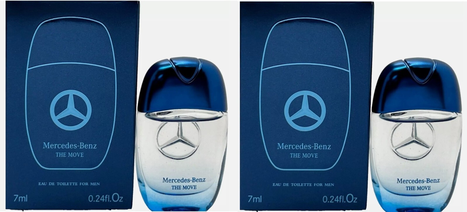*PACK OF 2* MERCEDES-BENZ THE MOVE for Men 0.24 oz 7 ml Eau de Toilette SPLASH