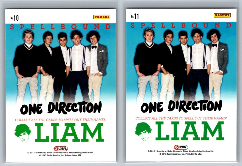 Juego de 13 tarjetas 1D Liam Payne 2013 Panini One Direction SPELLBOUND STARDUST 10 11 12 Foto 3 de 4