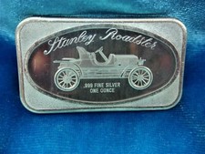 STANLEY ROADSTER - 1 TROY OZ. .999 FINE SILVER - COLLECTIBLE AUTOMOBILE BAR 87.95 per troy oz