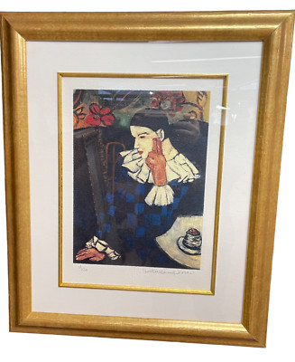 Picasso Blue Leaning Harlequin limited edition Giclee Print 6 of 500