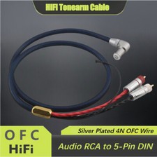 OFC Silver Plated RCA to 5-Pin DIN Audio Phon...