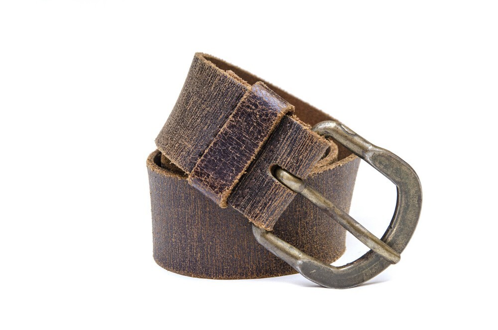 Leather belt cowboy. size 85-image