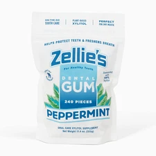 Zellie'S | 100% Xylitol Sugar Free Chewing Gum (Peppermint, 240 Count (Pack of 1