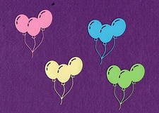 BALLOONS die cuts scrapbook cards