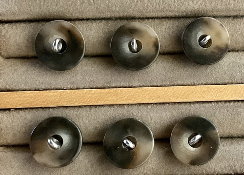 Ralph Lauren Replacement Buttons 5/8”~Brown Tortoise Shell CAT ~ NEW Set of 6 - Picture 3 of 4