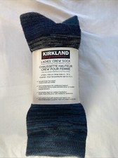 Kirkland Signature Ladies Merino Wool blend crew sock size 6-10 1/2 4 pair - NWT