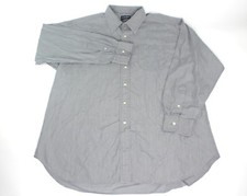 Gitman Bros Vintage Steel Gray Button Down Shirt USA Made Mens Sz 17.5 34