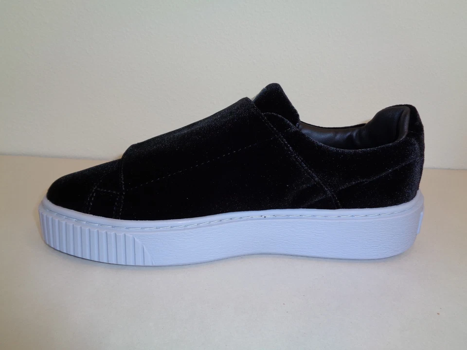Tênis Puma tamanho 8.5 BASKET PLATFORM STRAPVR preto veludo novo feminino - Imagem 4 de 4