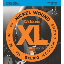 D'Addario Nickel Wound Bass Medium Gauge Long Scale 50-105 / EXL160