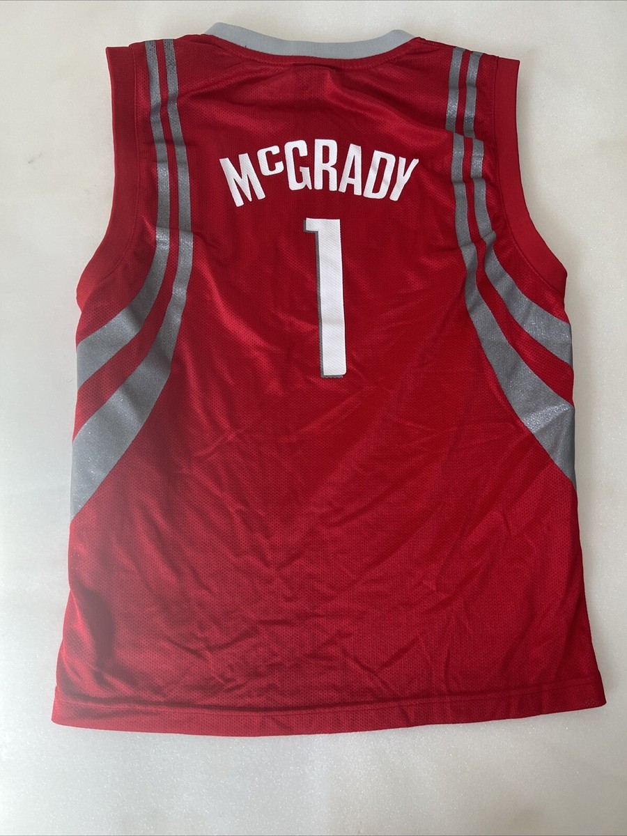 希少 Reebok ROCKETS Mc GRADY NBA #1 ユニフォーム Reebok Houston Rockets Tracy McGrady #1 White Jersey Youth