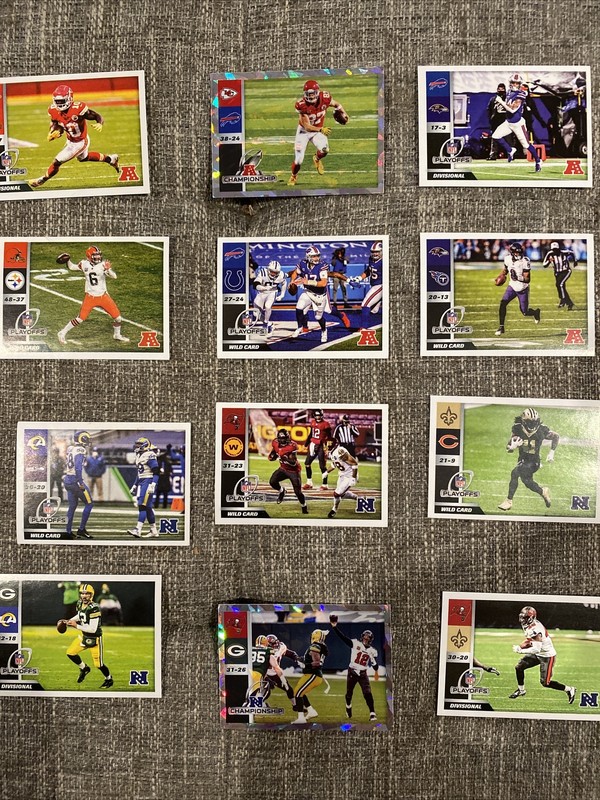 2021 NFL Panini Sticker Collection Playoff Highlights Complete 12 Card Set #2-13