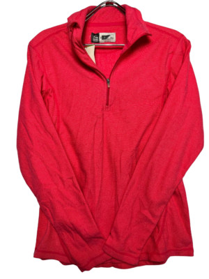 Alpine Design Damen Core 1/4-Zip Fleece Pullover Geranium - Klein