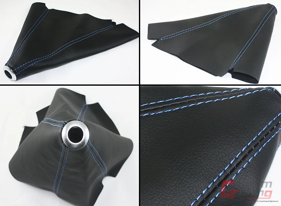 PARA ACURA RSX TSX INTEGRA TL 6 VELOCIDADES PERILLA DE CAMBIO PUNTO AZUL + BOTA DE CUERO NEGRO Foto 3 de 3