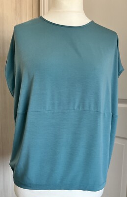 COS Drapiertes Top Gr. XS Oversize Flügelärmel kastig locker sitzend lässig seidig