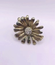 Flower Ring Gold Plated  Crystal - Perfect E2