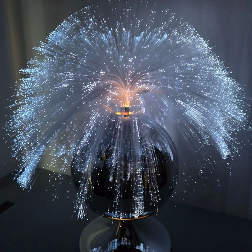 Large Vintage Fantasia Sunburst Fiber Optic LED Light Lamp Changing Colors 4000
