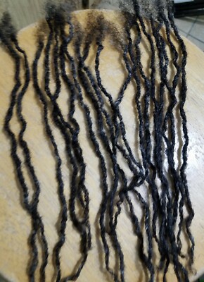 100% Echthaar Dreadlocks Handmade 130 Stück 8 Zoll Schwarz Micro 2mm-2.5mm