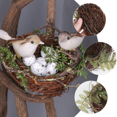 16 Stück Künstliche Vogelnester – Mini-Deko Für Garten, Deko, Feengarten, Fotomotive (ca. 7x7x5 Cm)