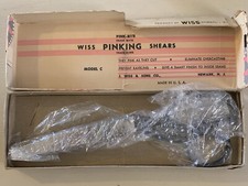 Vintage WISS Pinking Shears Model C w Original Box- Sewing Scissors