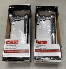 Lot of 2 Delta Greenwich Toilet Paper Holders in Chrome 138279