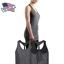 Womens Active Performance Racerback Tank Top Sweat-Wicking Adjustable Activewear