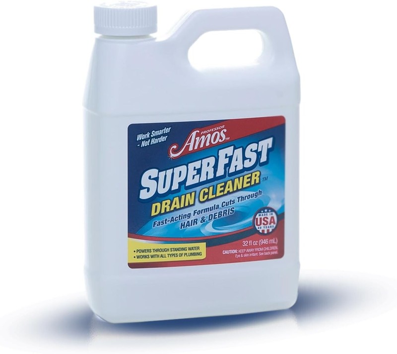 Professor Amos Super Fast Drain Cleaner with Accelerated Formula 32 oz