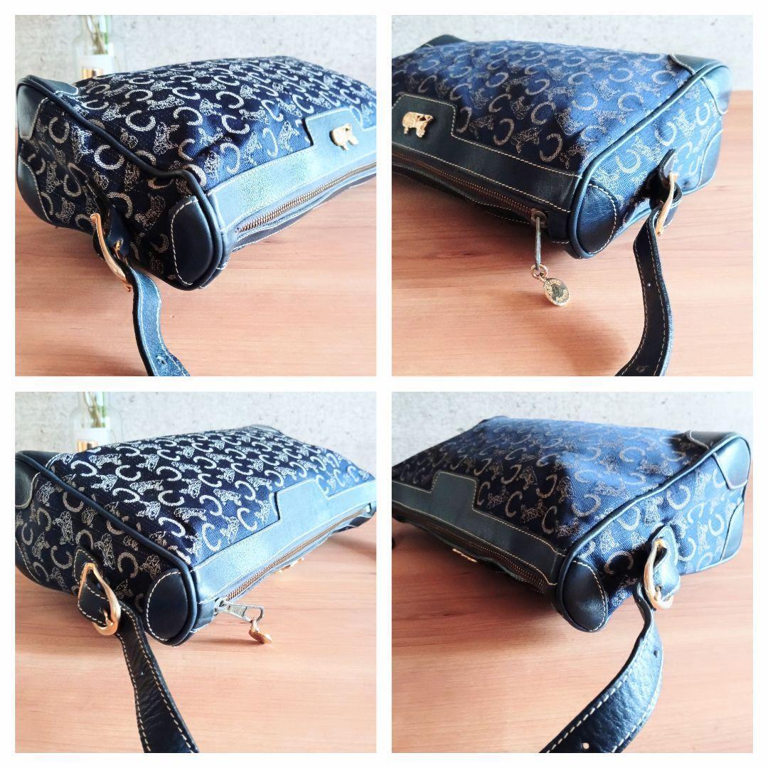 Celine Macadam Triomphe Shoulder Bag PVC Navy Authentic Celine Macadam Triomphe Shoulder Bag PVC Navy Authentic