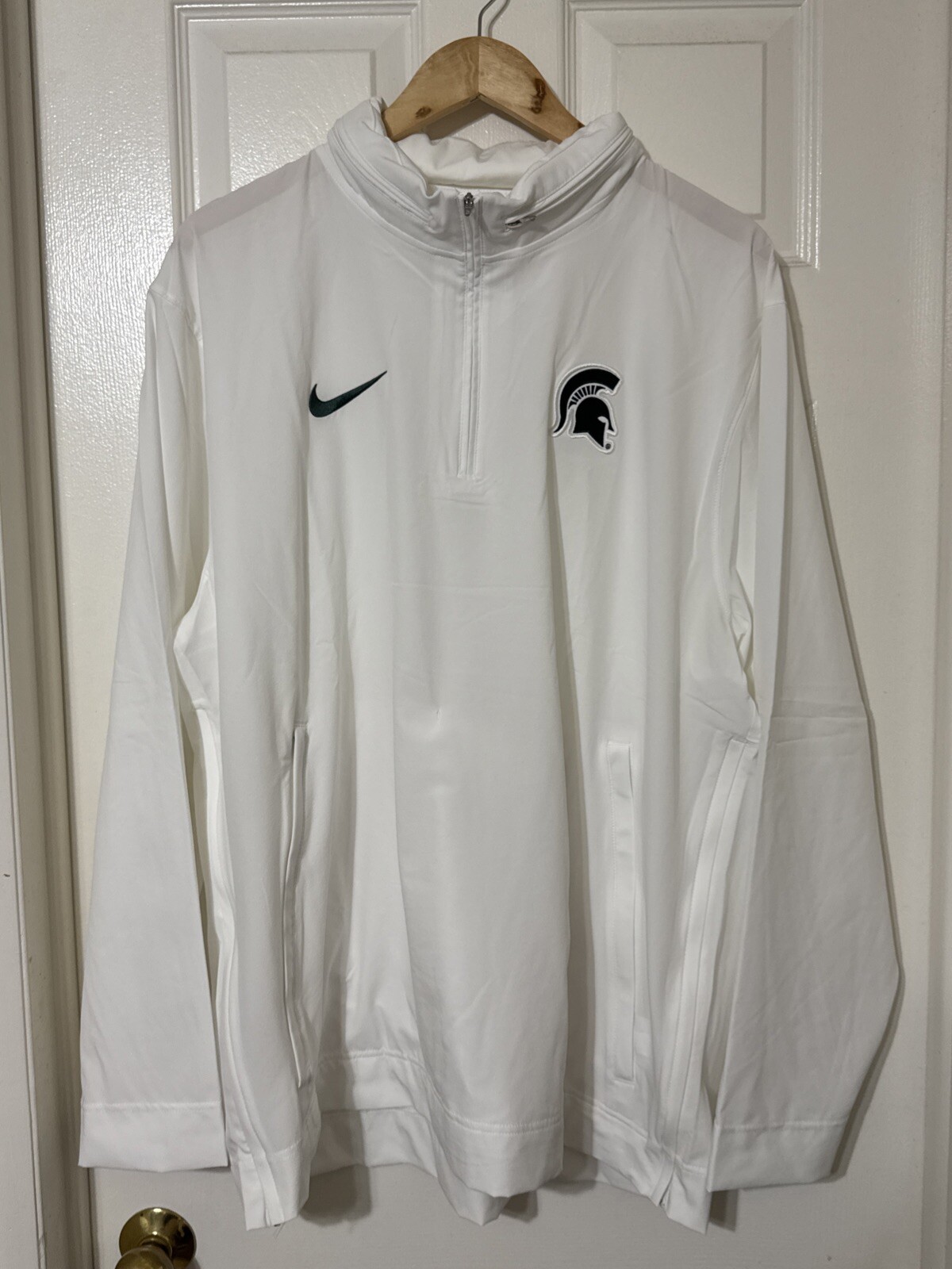 SACAI X NIKE Giacca Nike Uomo XL On Field Michigan State Spartans PE Bianco Manica Lunga Tessuto