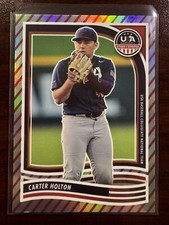 2024 Panini USA Stars & Stripes Stripes #26 Carter Holton Atlanta Braves