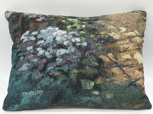 VTG French Village Scene Tapestry Throw Pillow 20”x14” - Picture 3 of 9