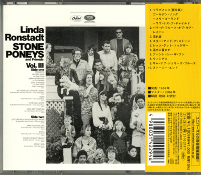 Linda Ronstadt ~ Stone Poneys ~ Vol 3 (1968) OBI CD 2021 Capitol