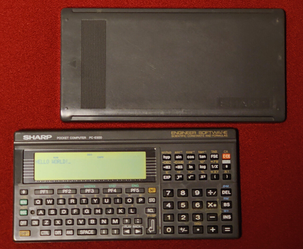 Vintage Sharp Pocket Computer PC-E500. Made in Japan | eBay