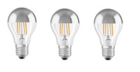 3X Osram Led Kopfspiegellampe Silber E27 6,5W=50W Warmweiß Eek:E (Spektrum A-G)